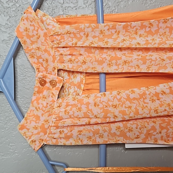 NWT Sienna Sky Orange Dress Medium - Picture 4 of 5